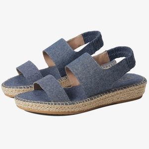 Cole Haan Womens Cloudfeel Espadrille Slip On Sandals Shoe in Chambray NEW